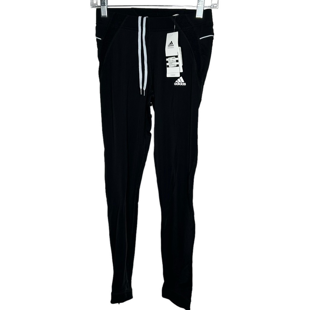 New Adidas Women’s Climate Wear Pants Size Small Black BNWT